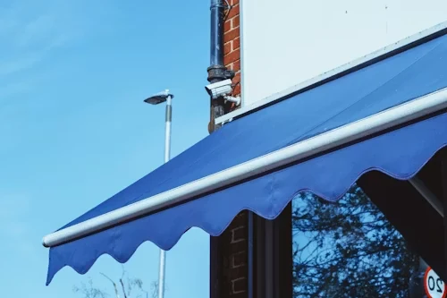 Commercial fabric awning shopfront